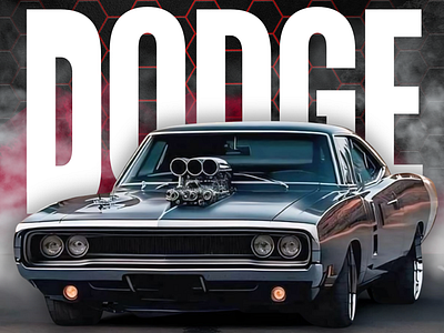 1970 Dodge Charger branding canva car design graphic design illustration poster