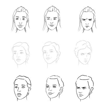 Character emotions design illustration vector