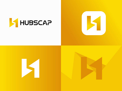 HUBSCAP LOGO DESIGN 3d agency logo animation branding business logo company logo goldenratio graphic design h h logo h logo design hubscap letter logo logo logo design minimal motion graphics robotic typography ui