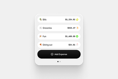 Budgeting Widget add expense budget budget widget budgeting expenses expenses ui finance finance widget financial financial tracker mobile widget money tracker money ui tracker widget widget widget design widget ui