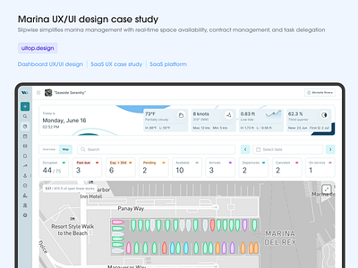 How we did a UX/UI design for a marina management platform case study dashboard design figma marina management mobile design saas saas platform ui uitop uiux ux web design