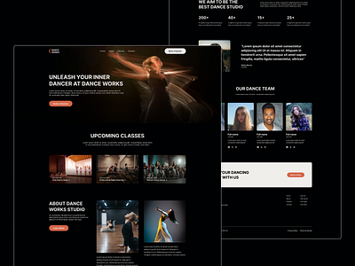 Dance Studio Website Design dance studio website modern web design studio web design studio website design ui ui design ux web design website design