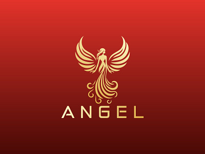 Angel Logo agency angel logo angel logo for sale apparel branding classic security logo consultant creative angel logo decorative dness fly flying forum graphic design head luxury real estate vector wing woman