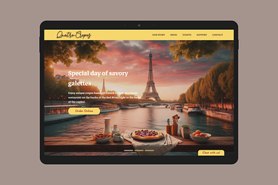 Quatre-Crepes website graphic design prototype ui ui design