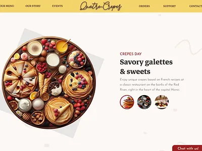 Quatre-Crepes website branding graphic design prototype ui ui design ux website website design