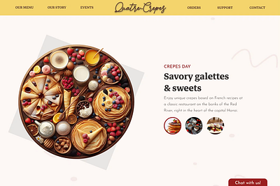 Quatre-Crepes website branding graphic design prototype ui ui design ux website website design