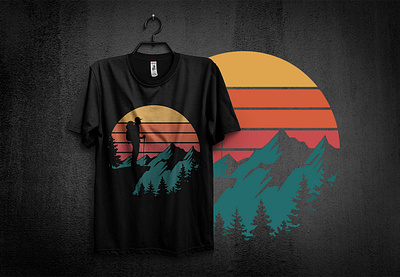 HIKING T SHIRT DESIGN adventure adventure t shirt design camping forest graphic design hiking hiking t shirt design illustrator mountain outdoor outdoor t shirt design photoshop retro retro t shirt design t shirt design t shirts