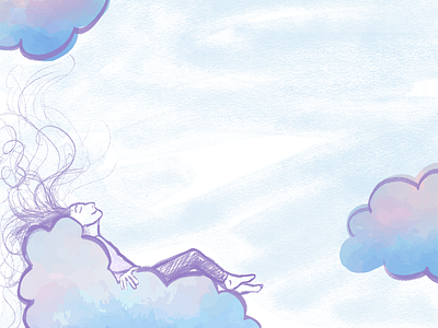 Dreams book book illustration calm cloud delicate digital illustration dream dreaming float happiness illustration plan sky