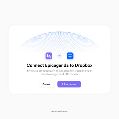 SaaS Connect Modal component design connect modal modal ui