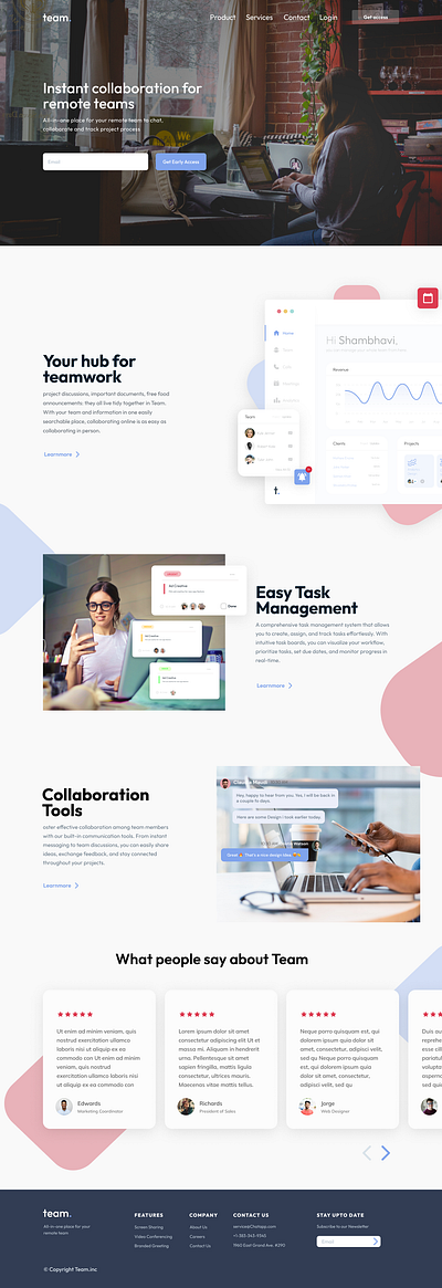 Team, collaboration for remote teams branding chat chat app graphic design inspiration team collaboration ui web design website