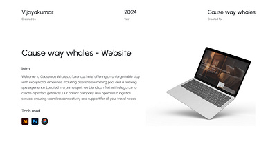 Cause way whales - (Hotel/Rooms/Inn) Website design figma interaction landingpage ui uiux userexperience userinterface ux web website