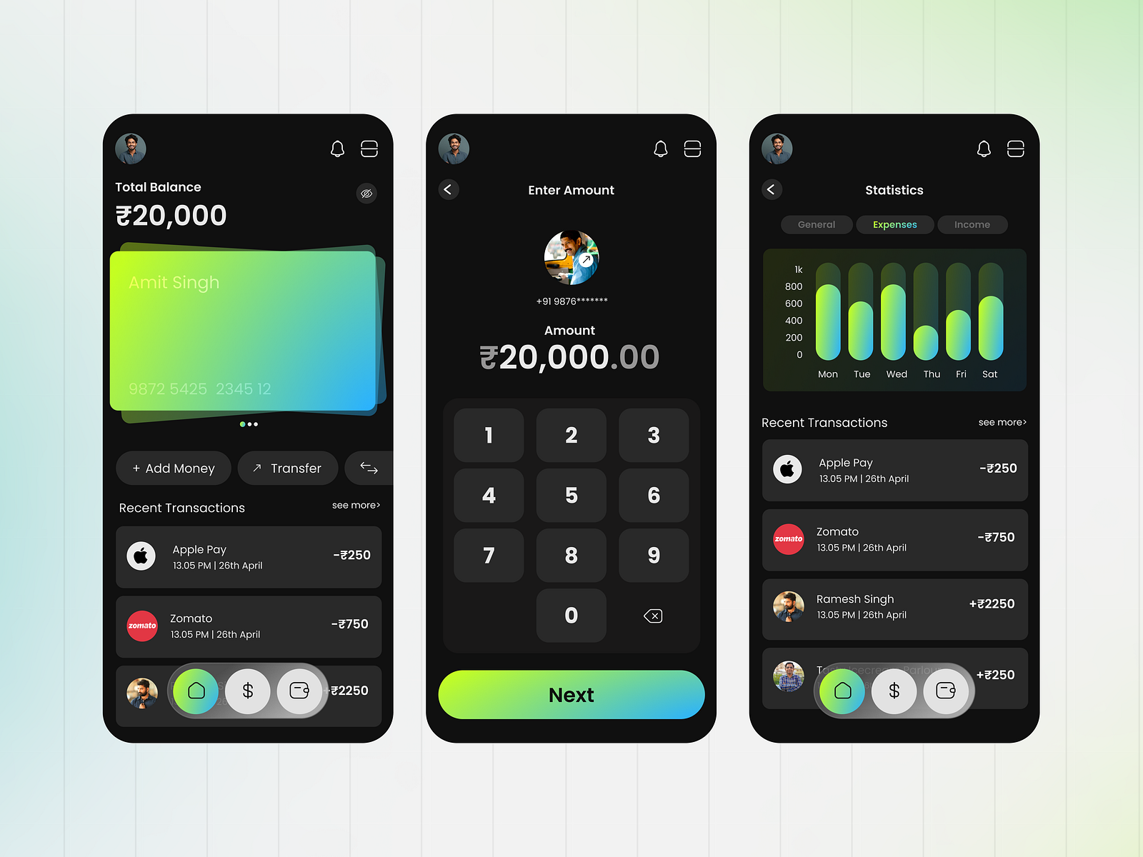 Banking App Ui By Amit Singh On Dribbble