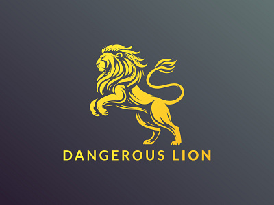 DangerousLion Logo animal branding crown dangerous lion golden graphic design great lion king leader lion head lion logo lion logo for sale logo design luxurious luxury roar royal strength strong vector logo