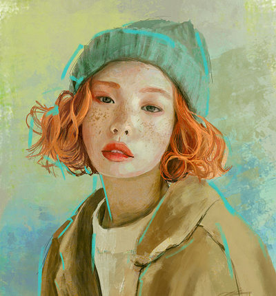 Strokes gingerwoman oilpainting oilpaintingportrait oilportrait tradigital tradigitalart tradigitalportrait