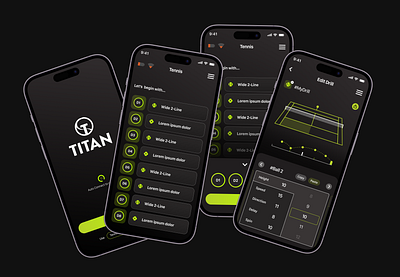 Titan Tennis: Drill Application app design mobile product design tech tennis ui ux