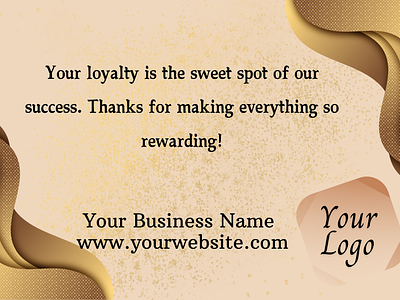 Business Gold Elegant Thank You Card branding design designs graphic design vector