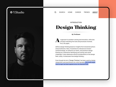 Design Thinking design resarch design thinking header ui inspiration landing page ui ux