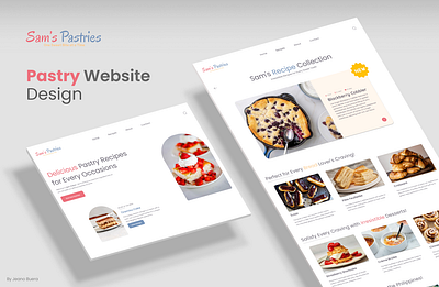 Pastry Website Design graphic design logo ui