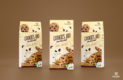 Cookies packaging design | Croustibio cookies packaging packaging design photoshop product product design