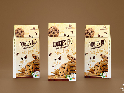 Cookies packaging design | Croustibio cookies packaging packaging design photoshop product product design