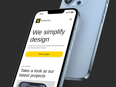 Starting Point Design app branding design landing page ui ux website