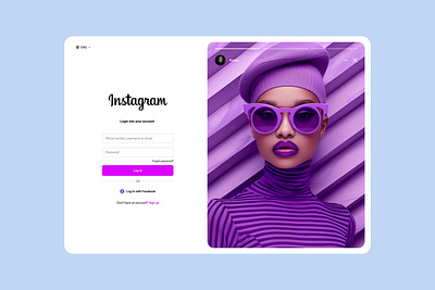 Instagram Login page Form app design graphic design ui ux web web design