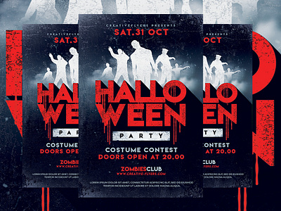 Halloween Flyer Design (Print) creativeflyer creativeflyers design flyer templates graphic design halloween decor halloween design halloween flyer halloween invitation photoshop poster zombie zombies