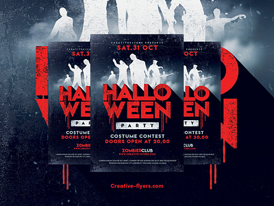 Halloween Flyer Design (Print) creativeflyer creativeflyers design flyer templates graphic design halloween decor halloween design halloween flyer halloween invitation photoshop poster zombie zombies