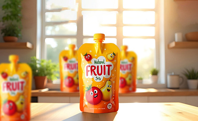 Fruiti jally pouch packaging design gdkawsarahmed juice labels juice packaging label deisgn new pouch product juice label top jally packet design