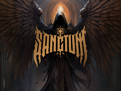 Sanctum angel angel logo archangel black metal logo dark angel death metal logo diablo2 diablo3 fallen angel game dev game logo lettering sanctuary sanctum tattoo tattoo cartridge tattoo lettering tattoo logo tatttoo brand