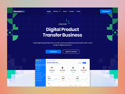 Landing Page - Daily UI 003🔥 admin app app design branding daily ui design hero section illustration landing page logo saas ui user interface