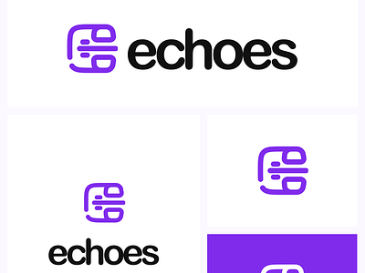 echoes branding graphic design logo mobile typography ui vector