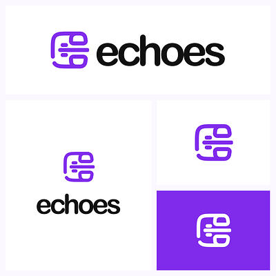 echoes branding graphic design logo mobile typography ui vector