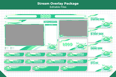 Green Frog Theme Overlay Stream twitch stream