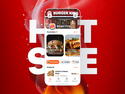 Digital Menu - Mobile App app branding burger burger king categorie design digital menu figma food food app home homepage illustration meal restaurant ui ux