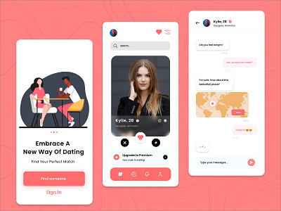 Day 04 Of UI - Dating App design fun graphic design mobile mobile app product design ui ux vector