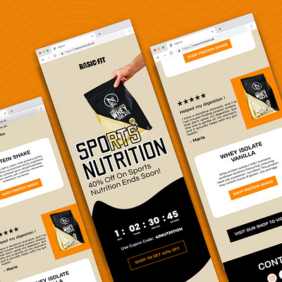 Sports Nutrition Email Design sports nutritionist