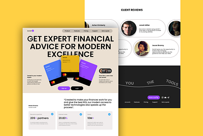 Zenloft Financial Advisers ai behance drake figma finance website fintech landing page logo modern website product design saas ui uidesign uiux website design wizkid