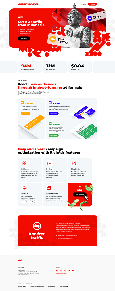 RichAds Landing page