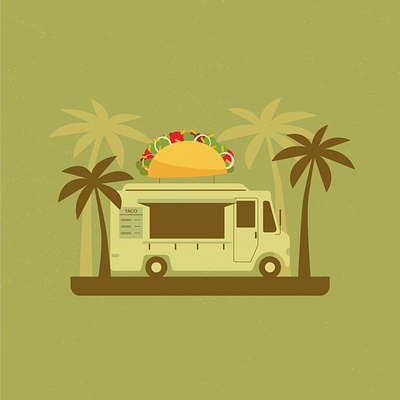 Taco food truck 2d illustration digital illustration food truck illustration taco taco truck vector illustration