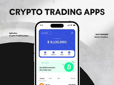 Crypto Trading Apps animation branding challenge dailyui design graphic design illustration logo ui uiux uiux designer virtual design