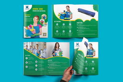 cleaning-service annual report brochure design business card catalog company profile design flyer design magazing design