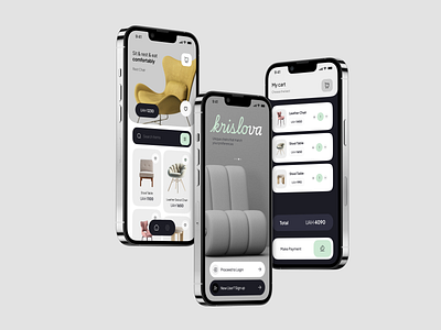Chair store App app app design chair chair store design mobile application online shop shop app store ui ui design ux ux design