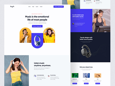 E Commerce Headphone Shop Website Design clean design ecommerce exploration figma website headphone headphone shop headphones landing page landing page design minimalist modern music podcast product shop ui design ux ui web design