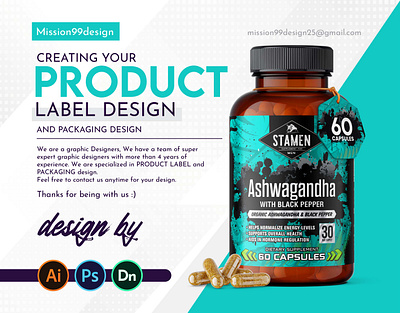 Product label design and supplement label design bottle label design capsule label design label design pacakging design product label design supplement label design