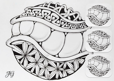 Multi-ball | Zentangle art handmade pattern zentangle