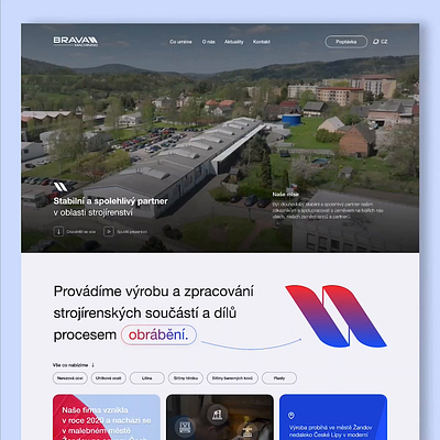 Brava Machining ui video webdesign