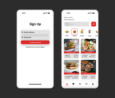 Food Delivery App app design figma food mobile product ui ux