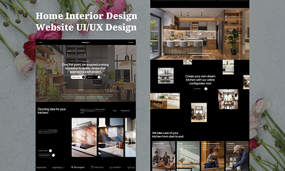 Modern Interior Design Landing Page UI figma interior design interior website ui design landing page moder interior design ui uiux ux web design