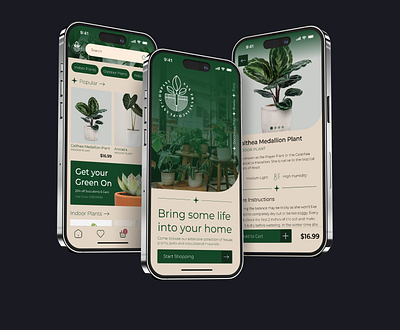 Plant Shopping Mobile App [concept] ecommerce iphone logo design mobile mobile app product page shopping ui design